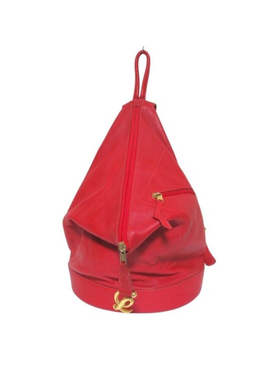 Loewe Vintage Anton Leather Backpack Red Gold main image 4